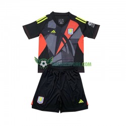 Aston Villa Brankářské Venkovní Dres 2024-2025 Krátký rukáv Děti Fotbalové Dresy