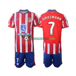 Atlético Madrid Griezmann 7 Domácí Dres 2024-2025 Krátký rukáv Děti Fotbalové Dresy