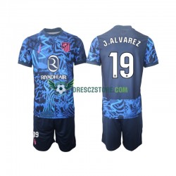 Atlético Madrid J.Alvarez 19 Alternativní Dres 2024-2025 Krátký rukáv Děti Fotbalové Dresy