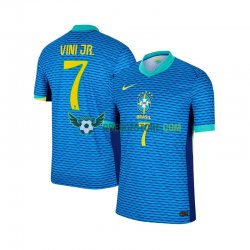 Brazílie Vinicius Junior 7 Venkovní Dres 2024 Krátký rukáv Muže Fotbalové Dresy