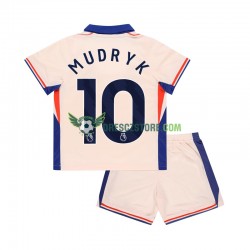 Chelsea Mychajlo Mudryk 10 Venkovní Dres 2024-2025 Krátký rukáv Děti Fotbalové Dresy