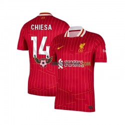 Liverpool Federico Chiesa 14 Domácí Dres 2024-2025 Krátký rukáv Muže Fotbalové Dresy