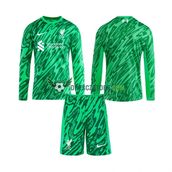 Liverpool Brankářské Venkovní Dres 2024-2025 Dlouhý rukáv Děti Fotbalové Dresy