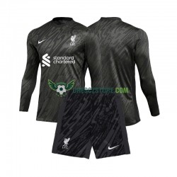 Liverpool Brankářské Domácí Dres 2024-2025 Dlouhý rukáv Děti Fotbalové Dresy