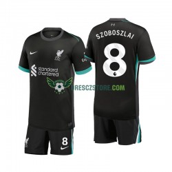 Liverpool Szoboszlai 8 Venkovní Dres 2024-2025 Krátký rukáv Děti Fotbalové Dresy