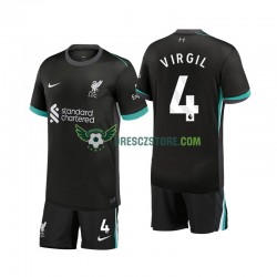 Liverpool Virgil 4 Venkovní Dres 2024-2025 Krátký rukáv Děti Fotbalové Dresy