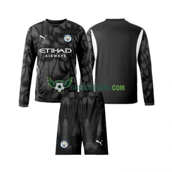 Manchester City Brankářské Čtvrtý Dres 2024-2025 Dlouhý rukáv Děti Fotbalové Dresy
