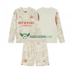 Manchester City Brankářské Alternativní Dres 2024-2025 Dlouhý rukáv Děti Fotbalové Dresy