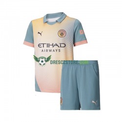 Manchester City Čtvrtý Dres 2024-2025 Krátký rukáv Děti Fotbalové Dresy