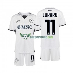 SSC Neapol Lukaku 11 Venkovní Dres 2024-2025 Krátký rukáv Děti Fotbalové Dresy