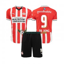 PSV Eindhoven DE JONG 9 Domácí Dres 2024-2025 Krátký rukáv Děti Fotbalové Dresy