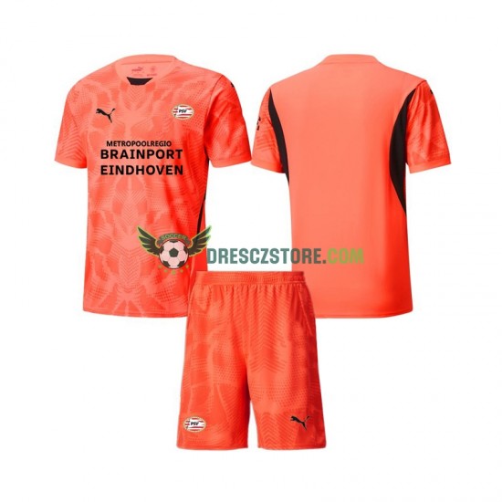 PSV Eindhoven Brankářské Domácí Dres 2024-2025 Krátký rukáv Děti Fotbalové Dresy
