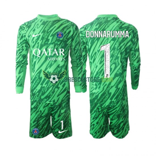 Paris Saint-Germain Gianluigi Donnarumma 1 Brankářské Venkovní Dres 2024-2025 Dlouhý rukáv Děti Fotbalové Dresy