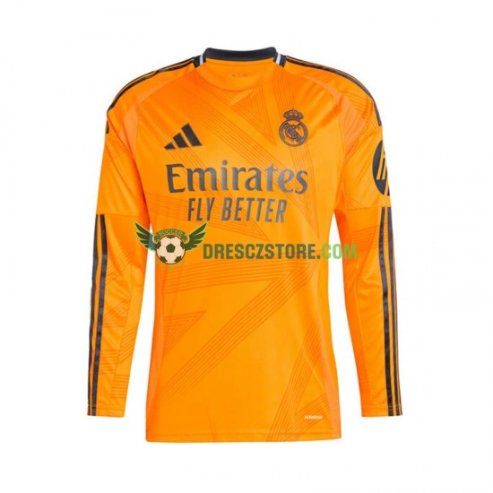 Real Madrid Venkovní Dres 2024-2025 Dlouhý rukáv Muže Fotbalové Dresy