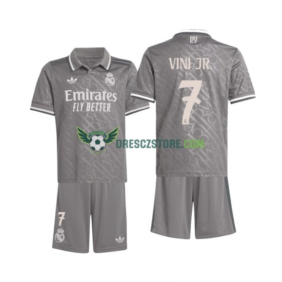Real Madrid Vini JR. 7 Alternativní Dres 2024-2025 Krátký rukáv Děti Fotbalové Dresy