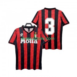 AC Milán 3 1993 Retro Domácí Dres 1994 Krátký rukáv Muže Fotbalové Dresy