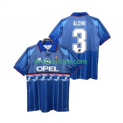 AC Milán ALDINI 3 1995 1996 Retro Venkovní Dres Krátký rukáv Muže Fotbalové Dresy