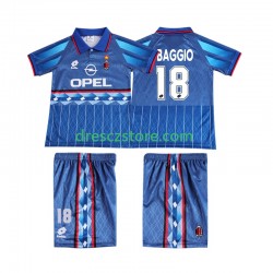 AC Milán BAGGIO 18 1995 1996 Retro Venkovní Dres Krátký rukáv Děti Fotbalové Dresy
