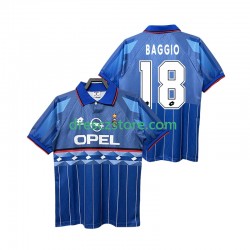 AC Milán BAGGIO 18 1995 1996 Retro Venkovní Dres Krátký rukáv Muže Fotbalové Dresy