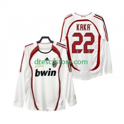 AC Milán KAKA 22 2007 Retro Venkovní Dres 2006 Dlouhý rukáv Muže Fotbalové Dresy