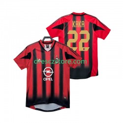 AC Milán KAKA 22 2005 Retro Domácí Dres 2004 Krátký rukáv Muže Fotbalové Dresy