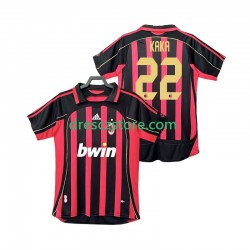 AC Milán KAKA 22 2007 Retro Domácí Dres 2006 Krátký rukáv Muže Fotbalové Dresy