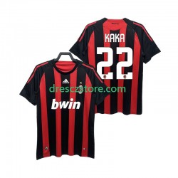 AC Milán KAKA 22 2009 Retro Domácí Dres 2008 Krátký rukáv Muže Fotbalové Dresy