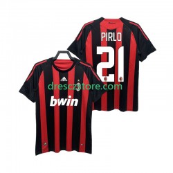 AC Milán RIRLO 21 2009 Retro Domácí Dres 2008 Krátký rukáv Muže Fotbalové Dresy