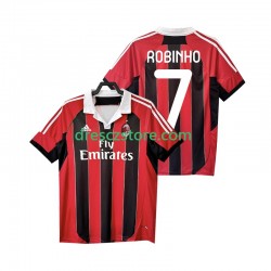 AC Milán ROBINHO 7 2012 2013 Retro Domácí Dres Krátký rukáv Muže Fotbalové Dresy