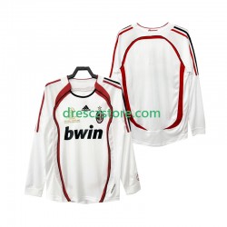 AC Milán 2007 Retro Venkovní Dres 2006 Dlouhý rukáv Muže Fotbalové Dresy