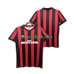 AC Milán 1990 1991 Retro Domácí Dres Krátký rukáv Muže Fotbalové Dresy