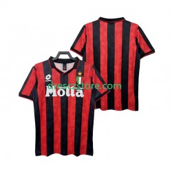 AC Milán 1993 Retro Domácí Dres 1994 Krátký rukáv Muže Fotbalové Dresy