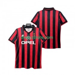 AC Milán 1995 1996 Retro Domácí Dres Krátký rukáv Muže Fotbalové Dresy