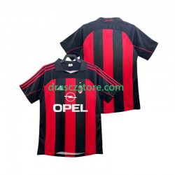 AC Milán 2000 Retro Domácí Dres 2002 Krátký rukáv Muže Fotbalové Dresy