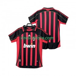AC Milán 2007 Retro Domácí Dres 2006 Krátký rukáv Muže Fotbalové Dresy