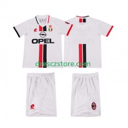 AC Milán 1996 1997 Retro Venkovní Dres Krátký rukáv Děti Fotbalové Dresy