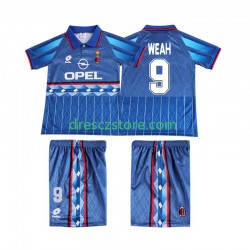 AC Milán WEAH 9 1995 1996 Retro Venkovní Dres Krátký rukáv Děti Fotbalové Dresy