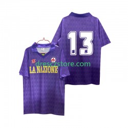ACF Fiorentina 13 1989 1990 Retro Domácí Dres Krátký rukáv Muže Fotbalové Dresy
