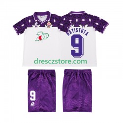 ACF Fiorentina BATISTUTA 9 1992 1993 Retro Venkovní Dres Krátký rukáv Děti Fotbalové Dresy