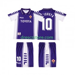 ACF Fiorentina RUI COSTA 10 2000 Retro Domácí Dres 1999 Krátký rukáv Děti Fotbalové Dresy