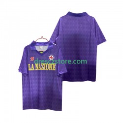 ACF Fiorentina 1989 1990 Retro Domácí Dres Krátký rukáv Muže Fotbalové Dresy