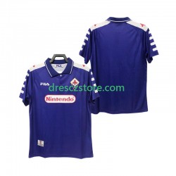 ACF Fiorentina Retro Domácí Dres 1998 1999 Krátký rukáv Muže Fotbalové Dresy