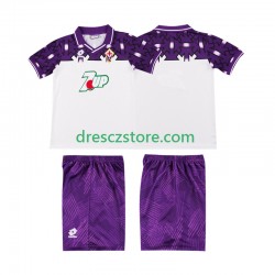 ACF Fiorentina 1992 1993 Retro Venkovní Dres Krátký rukáv Děti Fotbalové Dresy