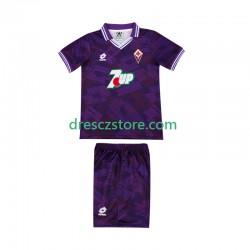 ACF Fiorentina 1992 1993 Retro Domácí Dres Krátký rukáv Děti Fotbalové Dresy