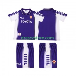ACF Fiorentina 2000 Retro Domácí Dres 1999 Krátký rukáv Děti Fotbalové Dresy