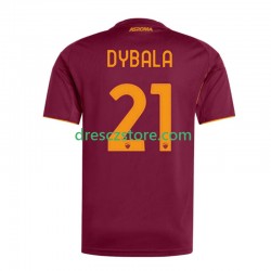 AS Řím Dybala 21 Domácí Dres 2025-2026 Krátký rukáv Muže Fotbalové Dresy