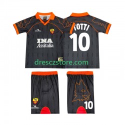 AS Řím TOTTI 10 2000 Retro Venkovní Dres 1999 Krátký rukáv Děti Fotbalové Dresy