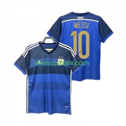 Argentina Lionel Messi 10 2014 Retro Venkovní Dres Krátký rukáv Muže Fotbalové Dresy