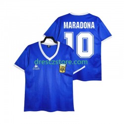Argentina MARADONA 10 1986 Retro Venkovní Dres Krátký rukáv Muže Fotbalové Dresy