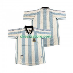 Argentina Retro Domácí Dres 1998 Krátký rukáv Muže Fotbalové Dresy